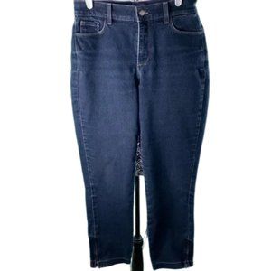 Not Your Daughters Jeans Dark Wash High Rise Zip Ankle Straight Leg Curvy Jeans